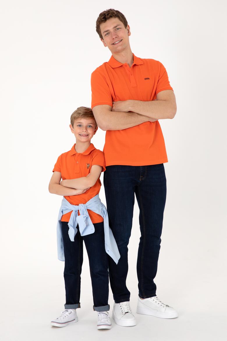 Erkek Çocuk Nar Çiçeği Basic Polo Yaka Tişört