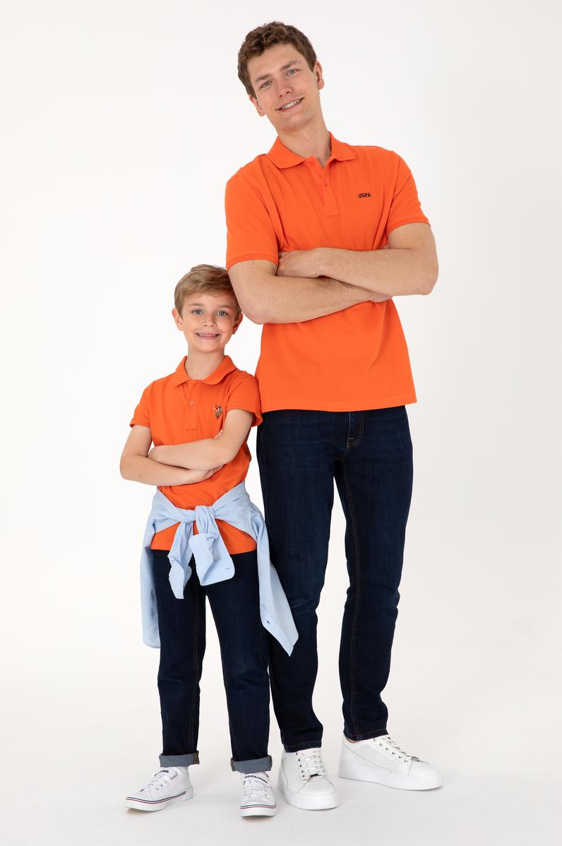 Erkek Çocuk Nar Çiçeği Basic Polo Yaka Tişört