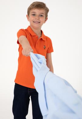 Erkek Çocuk Nar Çiçeği Basic Polo Yaka Tişört - 50306484121