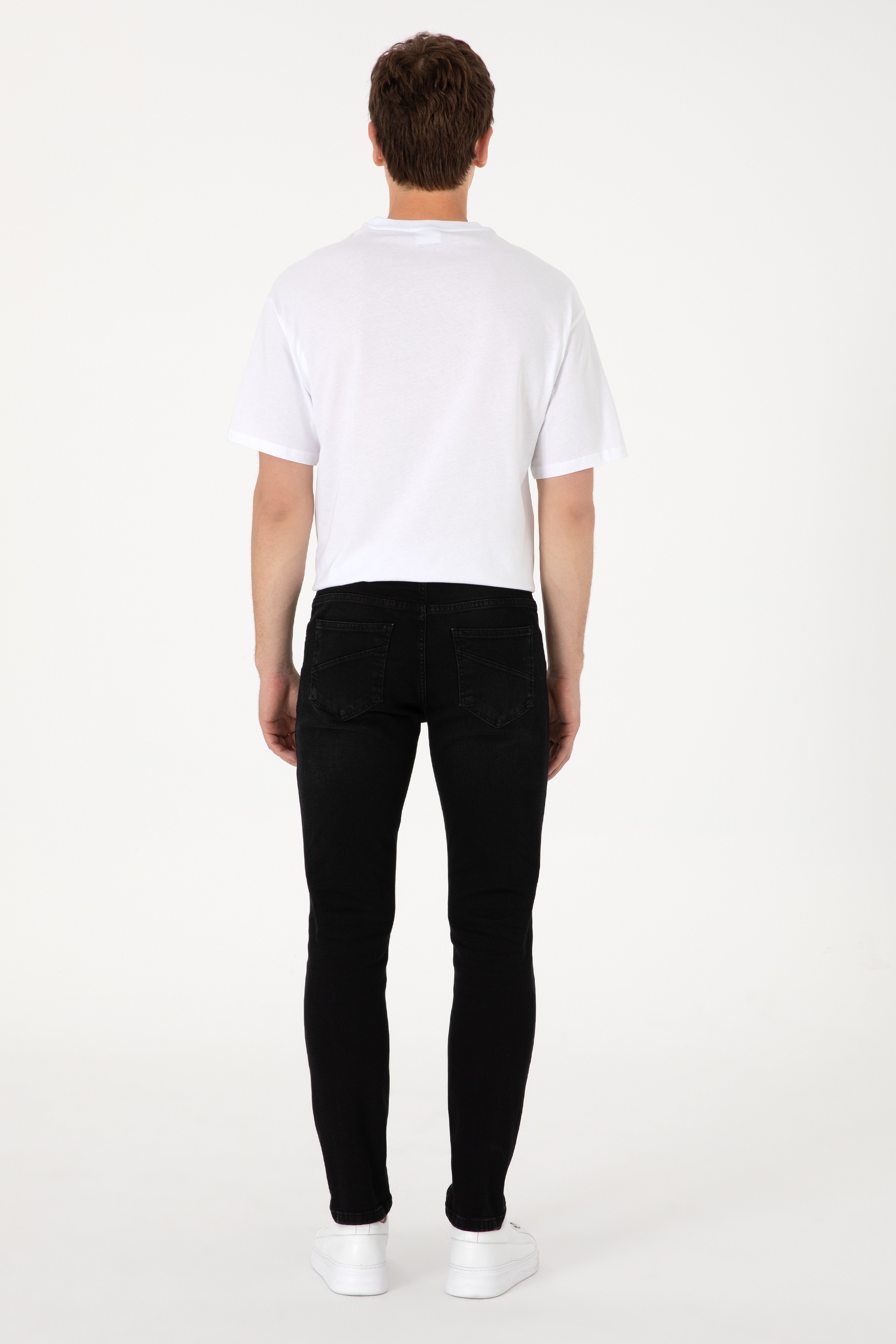Erkek Siyah Slim Fit Jean Pantolon