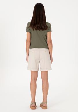 Kadın Bej Dokuma Şort - 50309125015