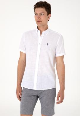 Erkek Beyaz Kısa Kollu Gömlek - 50306324009