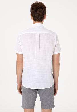 Erkek Beyaz Kısa Kollu Gömlek - 50306324009