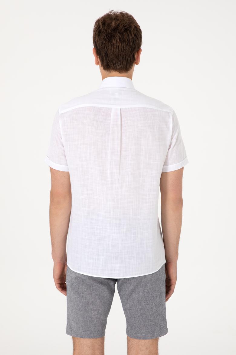 Erkek Beyaz Kısa Kollu Gömlek - 50306324009