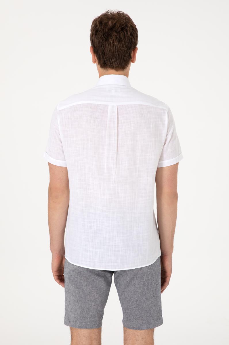 Erkek Beyaz Kısa Kollu Gömlek