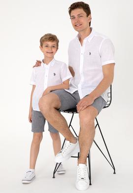Erkek Beyaz Kısa Kollu Gömlek - 50306324009