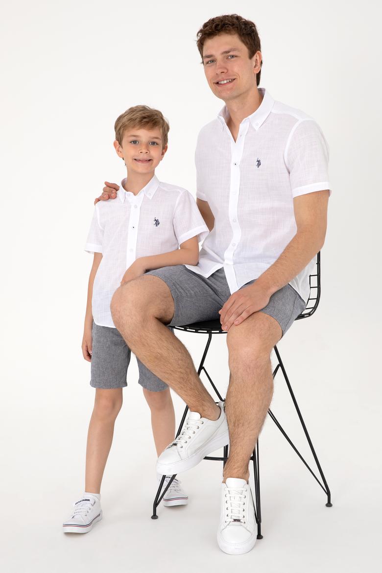 Erkek Beyaz Kısa Kollu Gömlek - 50306324009