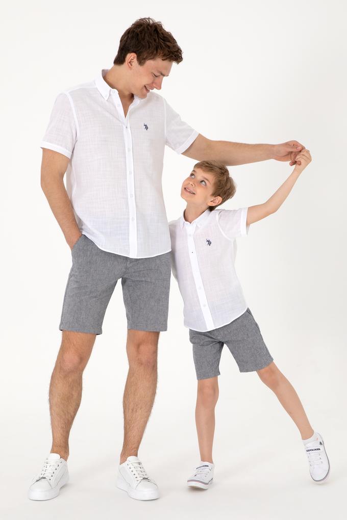 Erkek Beyaz Kısa Kollu Gömlek