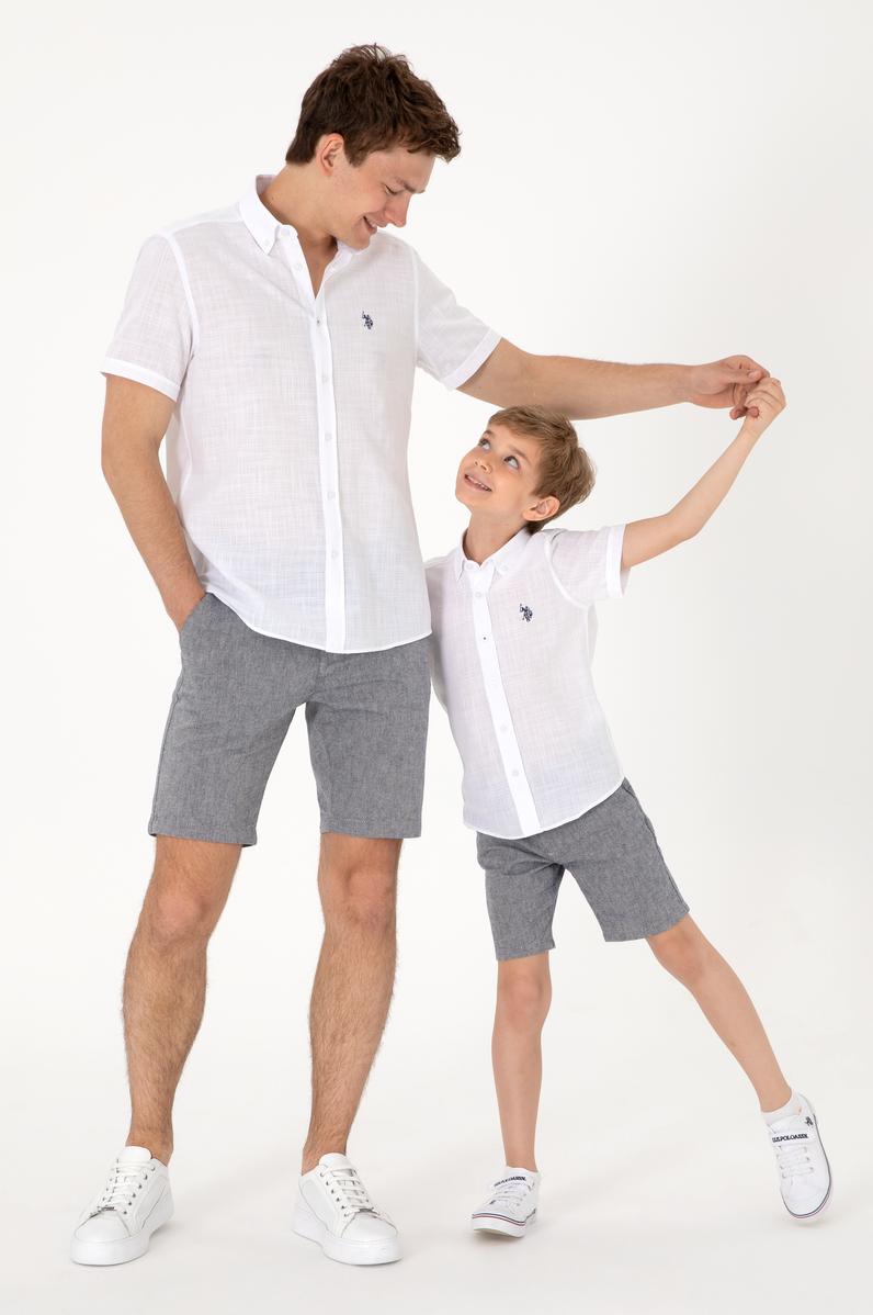 Erkek Beyaz Kısa Kollu Gömlek