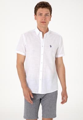 Erkek Beyaz Kısa Kollu Gömlek - 50306324009