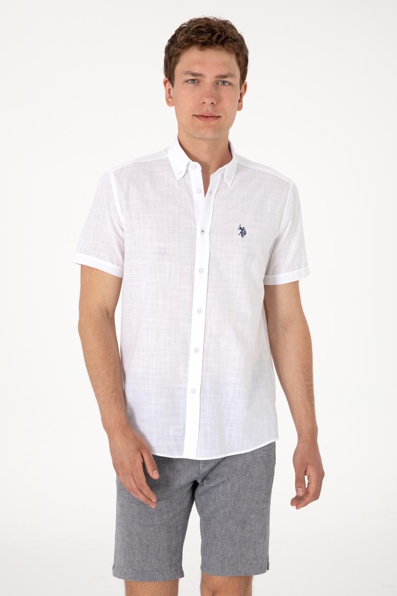 Erkek Beyaz Kısa Kollu Gömlek - 50306324009