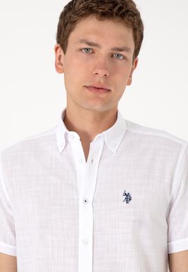 Erkek Beyaz Kısa Kollu Gömlek - 50306324009