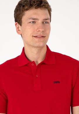 Erkek Regular Fit Polo Yaka Kırmızı Basic Tişört - 50306007188