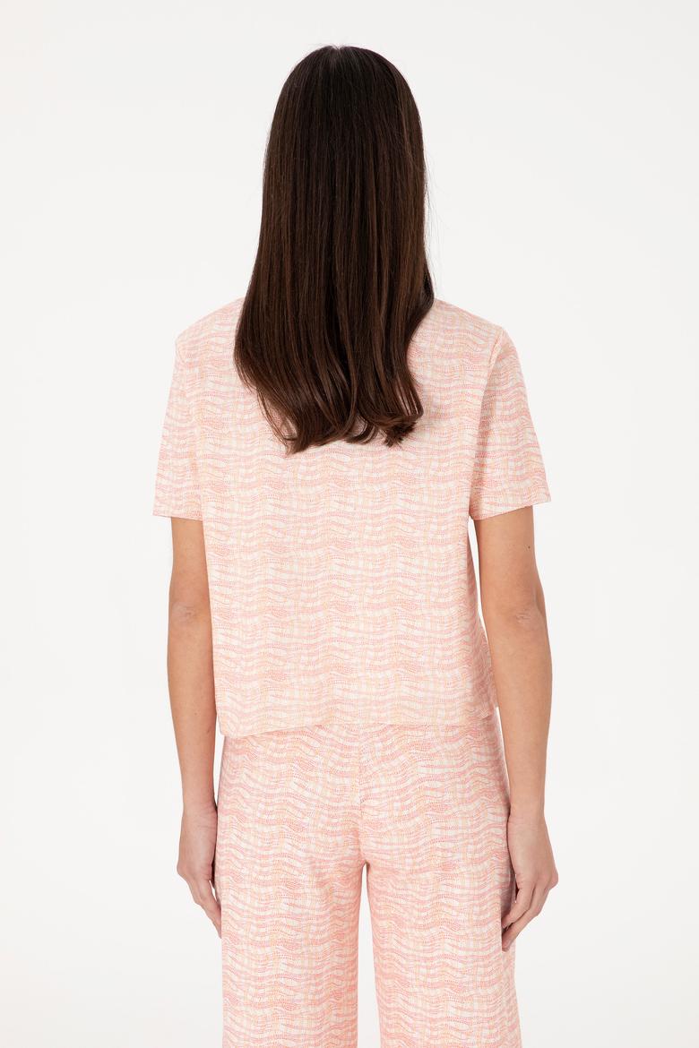 Kadın Turuncu Bisiklet Yaka Kazak - 50299362010