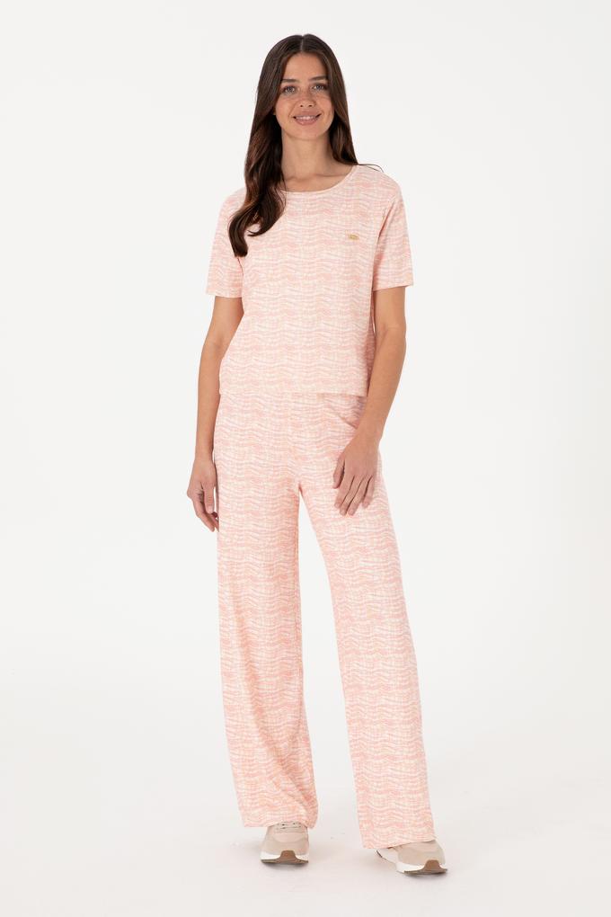 Kadın Turuncu Triko Pantolon