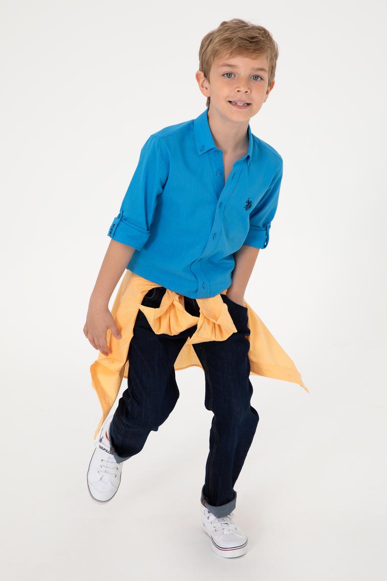Erkek Çocuk Aqua Uzun Kollu Basic Gömlek - 50306583086