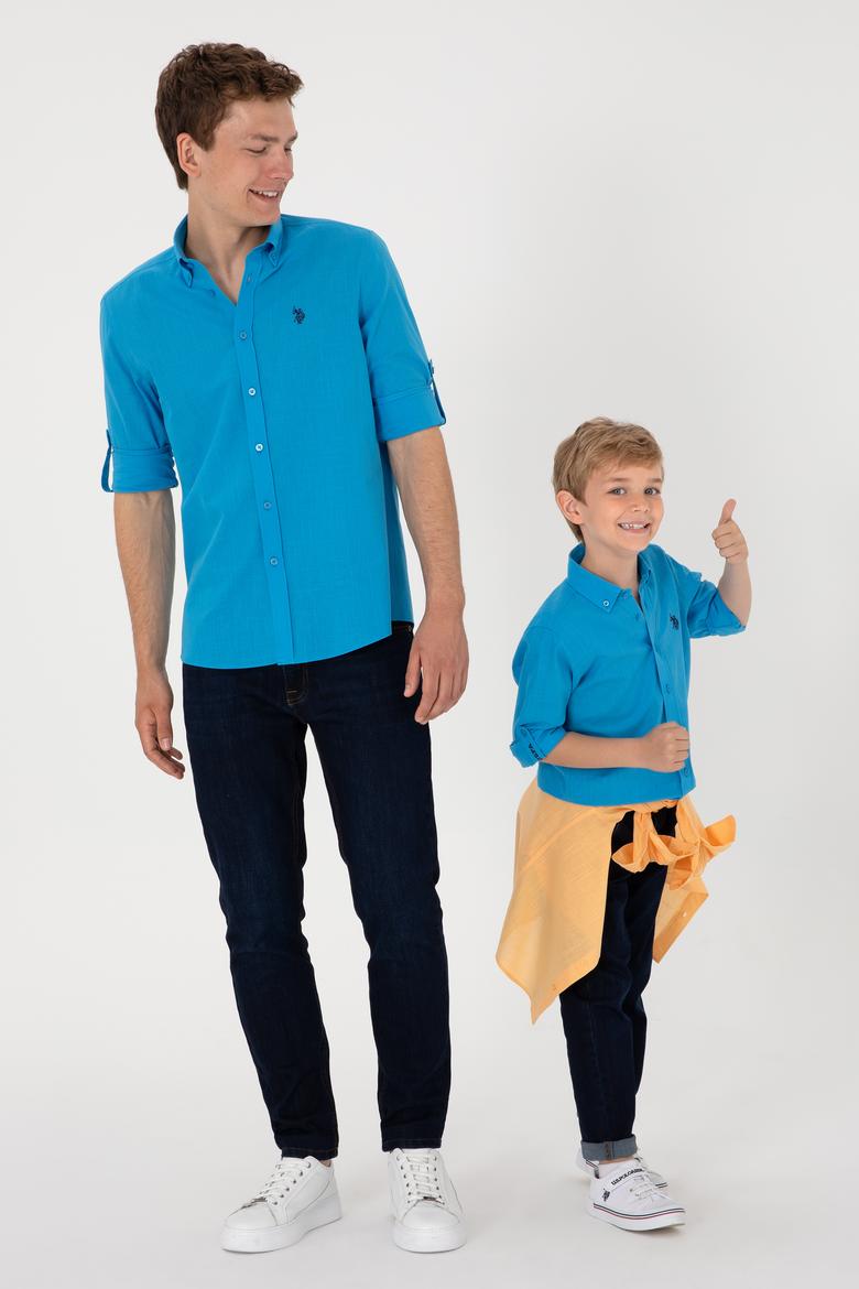 Erkek Çocuk Aqua Uzun Kollu Basic Gömlek - 50306583086