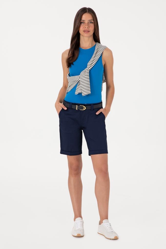 Kadın Lacivert Dokuma Şort