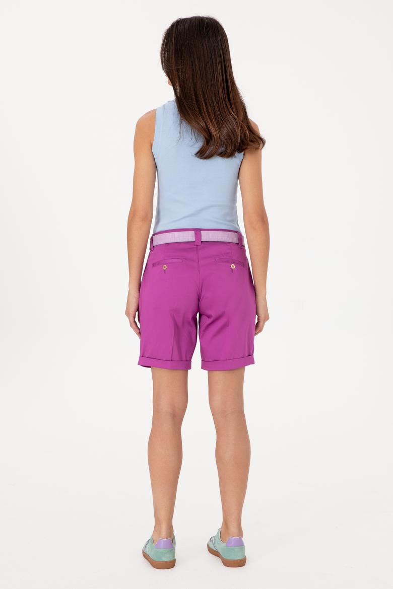 Kadın Menekşe Dokuma Şort - 50299160030