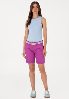 Kadın Menekşe Dokuma Şort - 50299160030