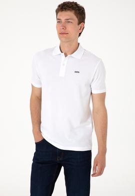 Erkek Regular Fit Polo Yaka Beyaz Basic Tişört - 50306007007
