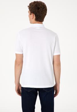 Erkek Regular Fit Polo Yaka Beyaz Basic Tişört - 50306007007