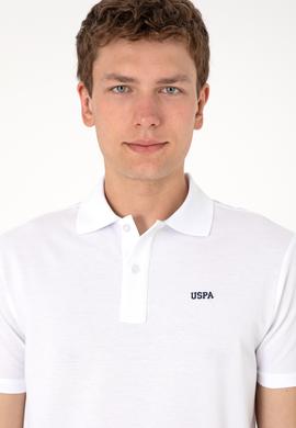 Erkek Regular Fit Polo Yaka Beyaz Basic Tişört - 50306007007