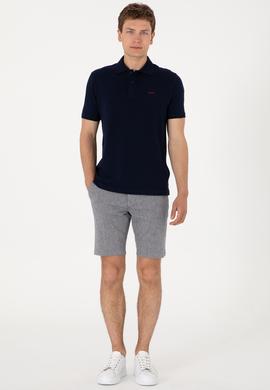 Erkek Regular Fit Polo Yaka Lacivert Basic Tişört - 50306007246