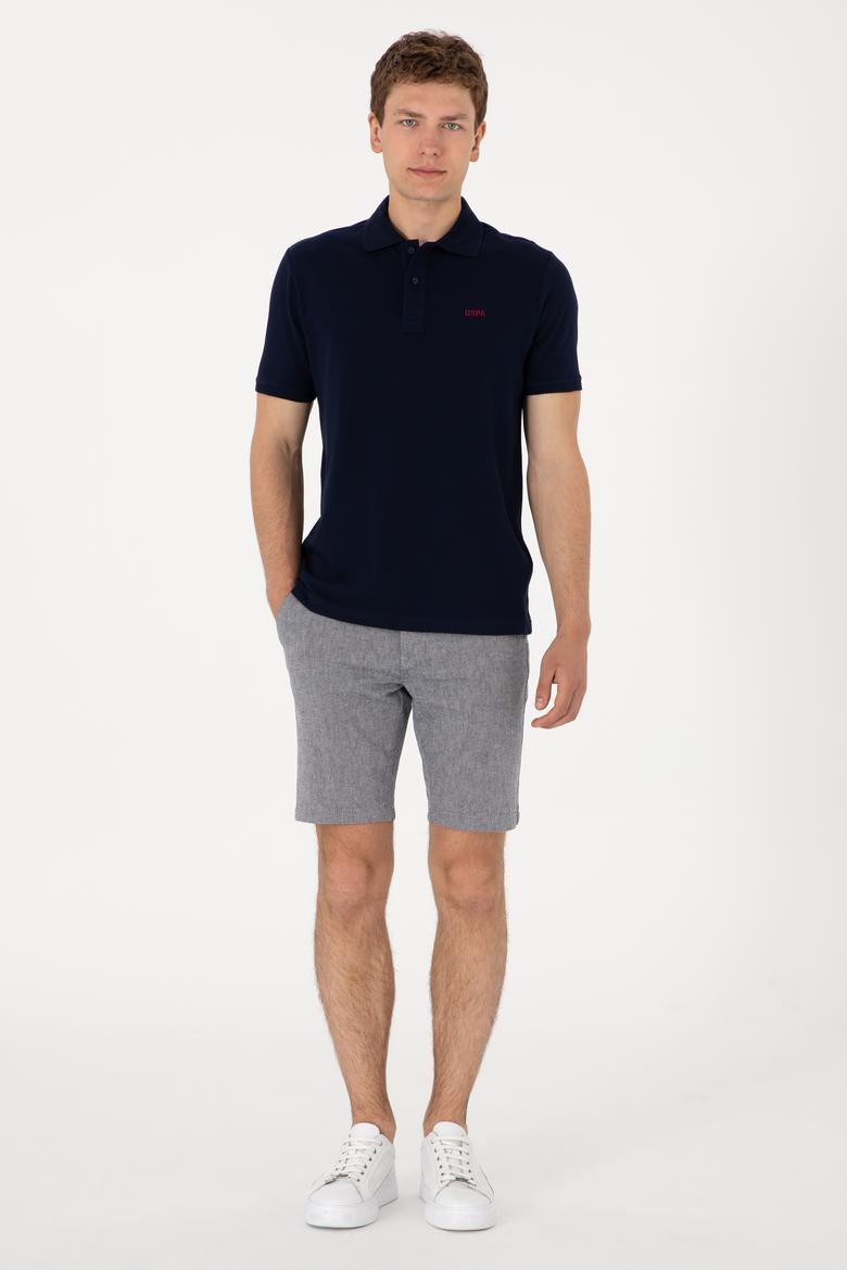 Erkek Regular Fit Polo Yaka Lacivert Basic Tişört - 50306007246