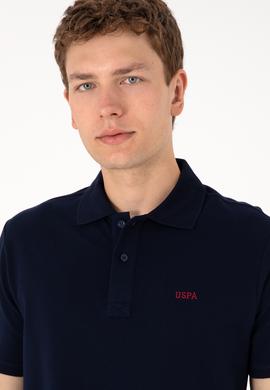 Erkek Regular Fit Polo Yaka Lacivert Basic Tişört - 50306007246