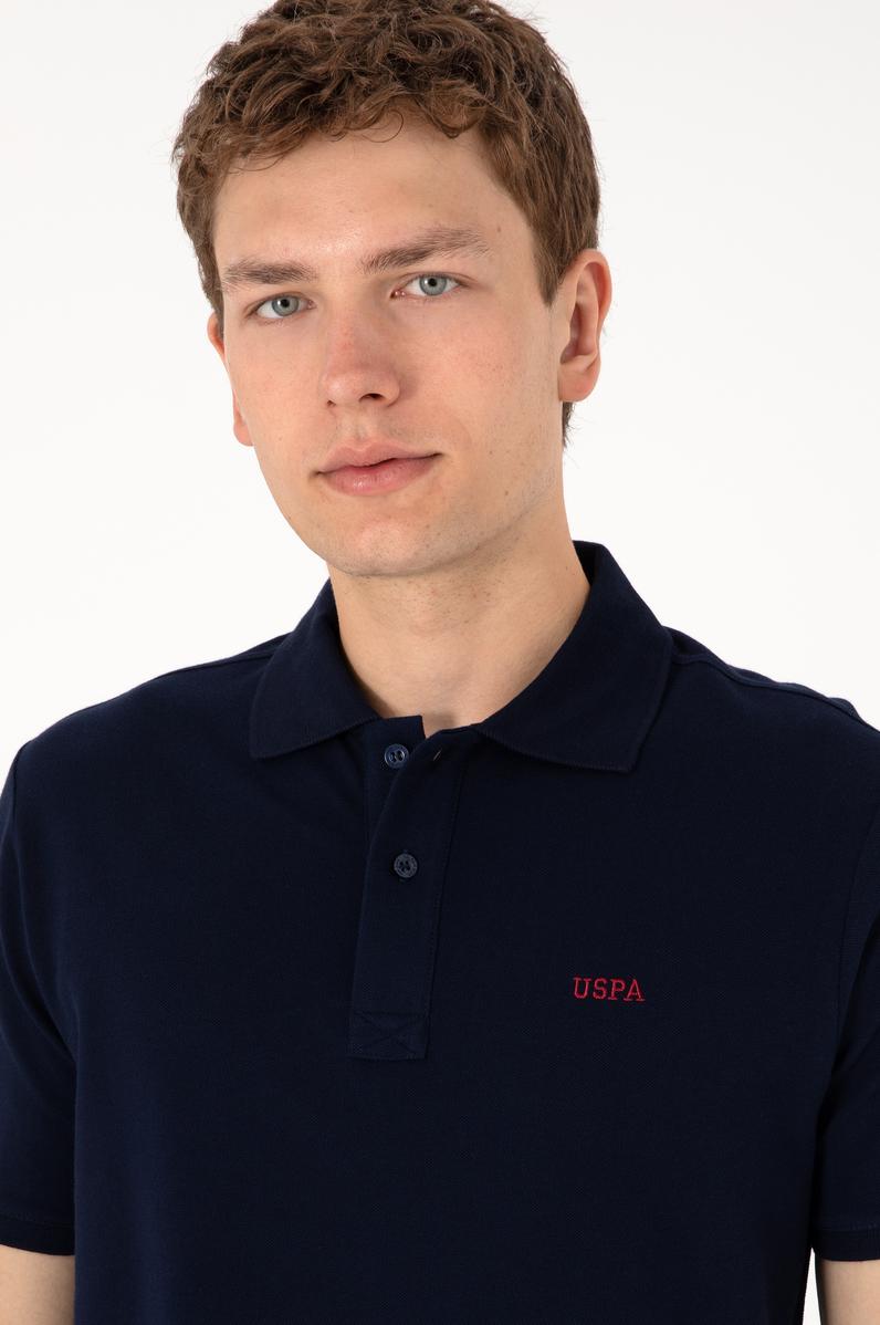 Erkek Regular Fit Polo Yaka Lacivert Basic Tişört