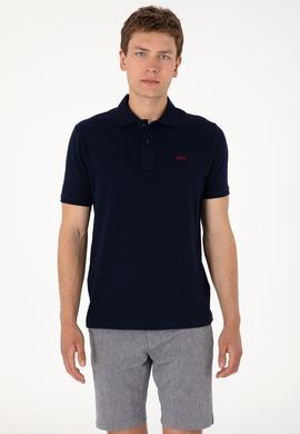 Erkek Regular Fit Polo Yaka Lacivert Basic Tişört - 50306007246