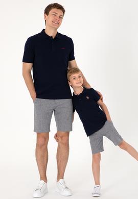 Erkek Regular Fit Polo Yaka Lacivert Basic Tişört - 50306007246