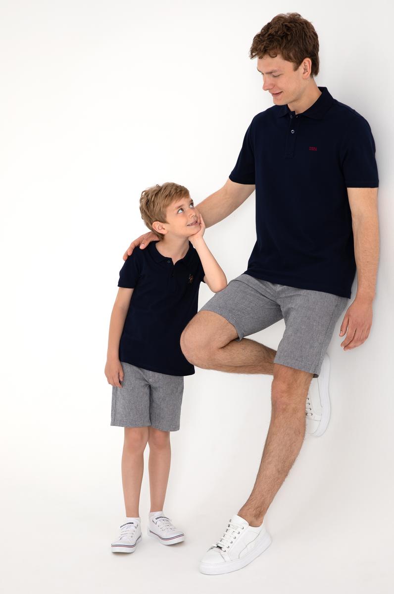 Erkek Regular Fit Polo Yaka Lacivert Basic Tişört