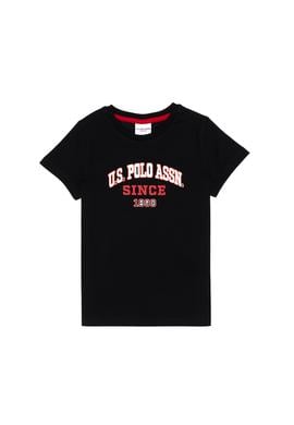 Erkek Çocuk Siyah Bisiklet Yaka Tişört - 50307174057