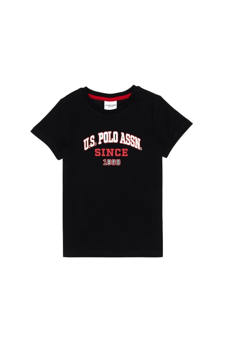 Erkek Çocuk Siyah Bisiklet Yaka Tişört - 50307174057