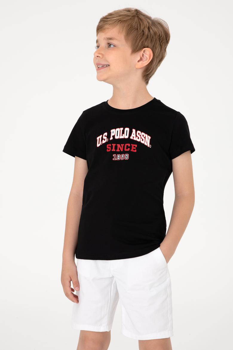 Erkek Çocuk Siyah Bisiklet Yaka Tişört - 50307174057