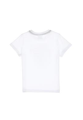 Erkek Çocuk Beyaz Bisiklet Yaka Tişört - 50307174033