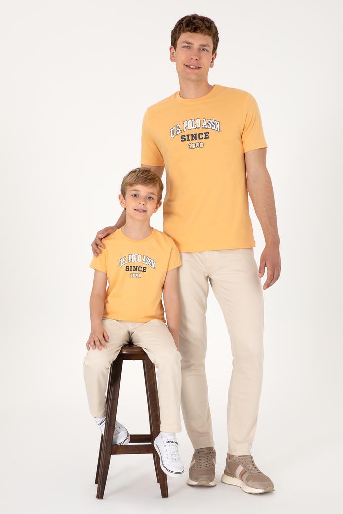 Erkek Çocuk Kavun Bisiklet Yaka Tişört