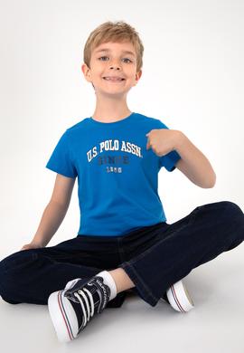 Erkek Çocuk Kobalt Bisiklet Yaka Tişört - 50307174035