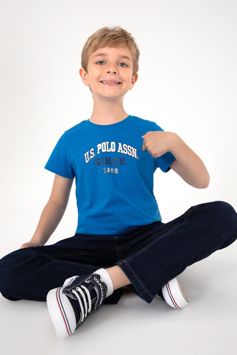 Erkek Çocuk Kobalt Bisiklet Yaka Tişört - 50307174035