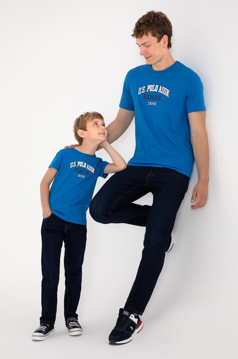 Erkek Çocuk Kobalt Bisiklet Yaka Tişört