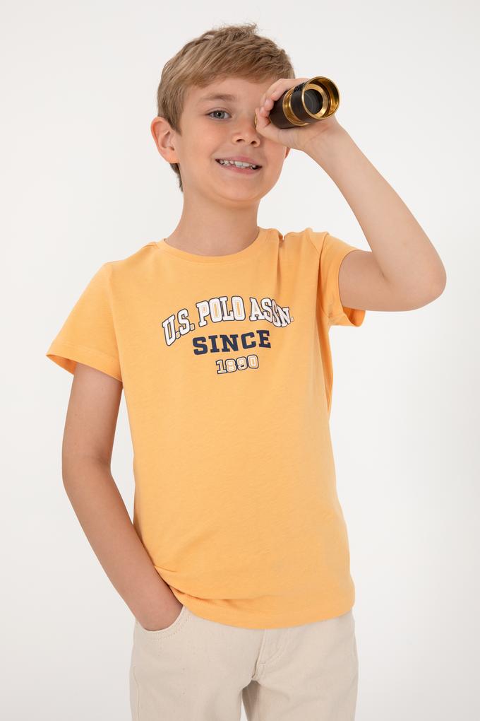 Erkek Çocuk Kavun Bisiklet Yaka Tişört