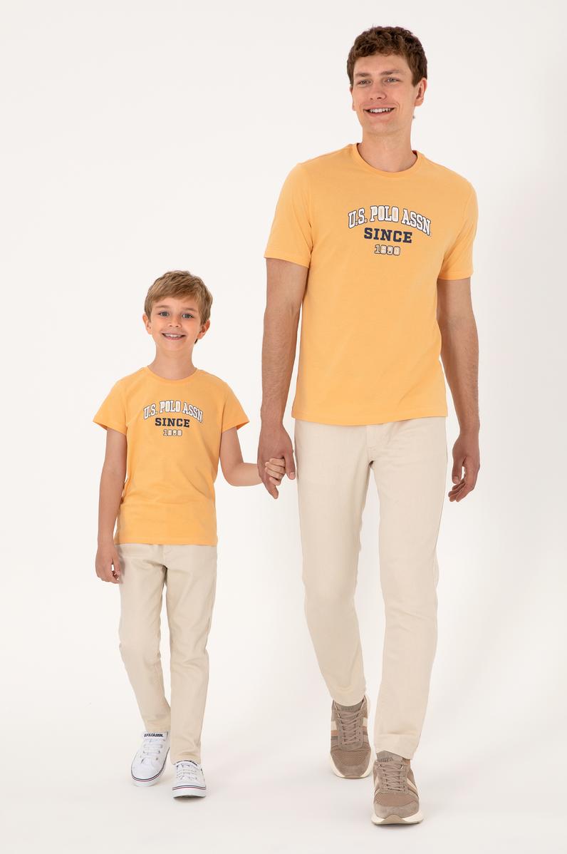 Erkek Çocuk Kavun Bisiklet Yaka Tişört