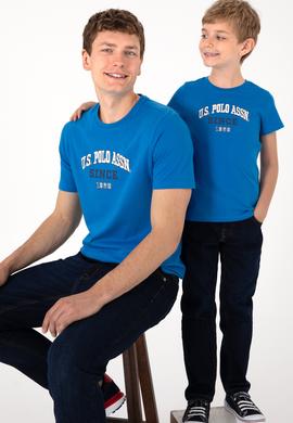 Erkek Regular Fit Bisiklet Yaka Kobalt Mavi Tişört - 50307311070