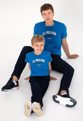 Erkek Çocuk Kobalt Bisiklet Yaka Tişört - 50307174035