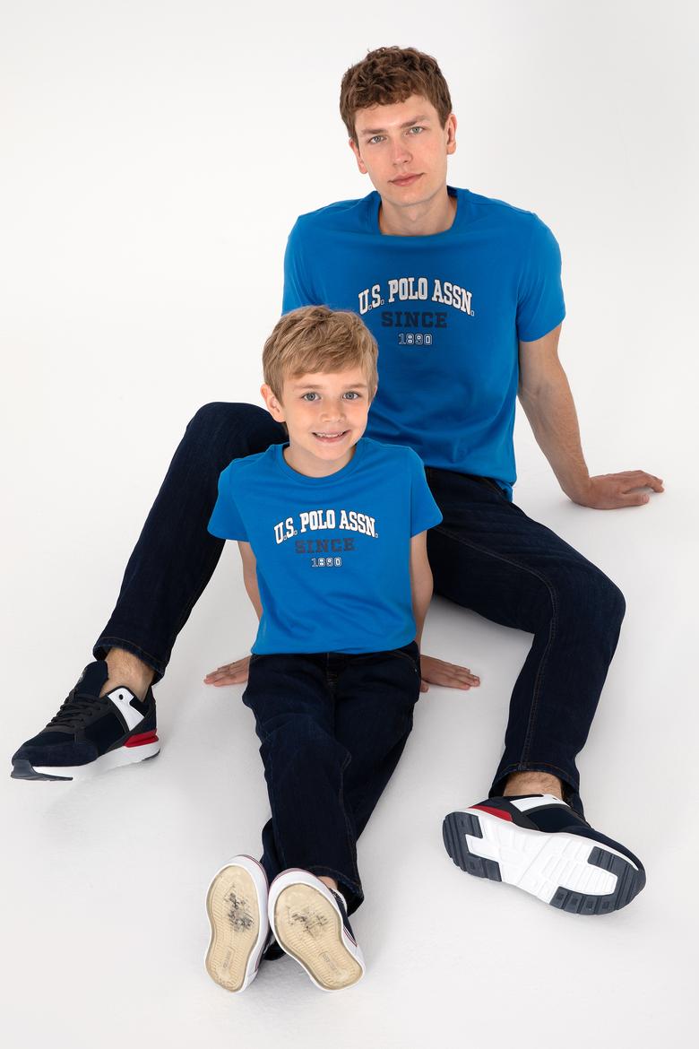 Erkek Çocuk Kobalt Bisiklet Yaka Tişört