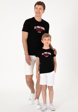 Erkek Regular Fit Bisiklet Yaka Siyah Tişört - 50307311046