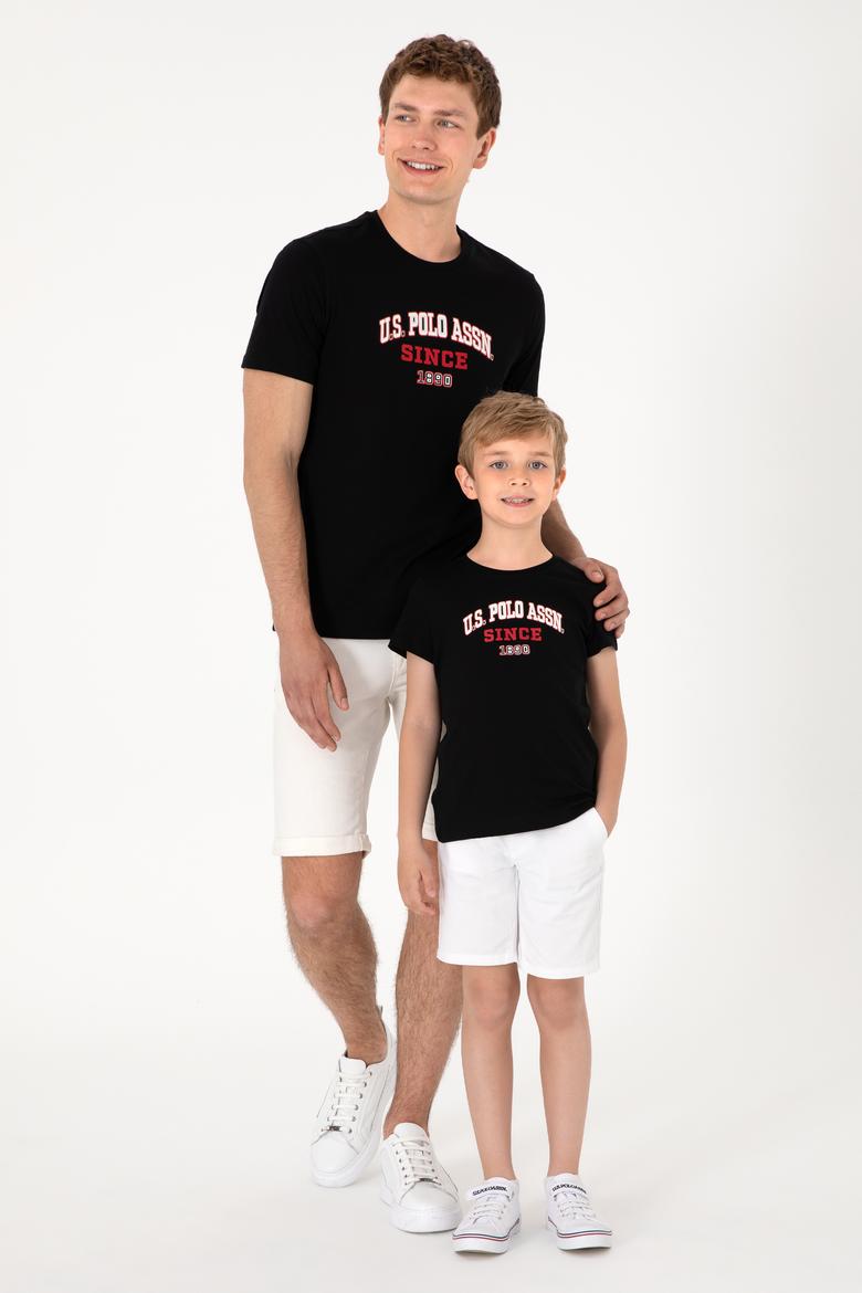 Erkek Regular Fit Bisiklet Yaka Siyah Tişört