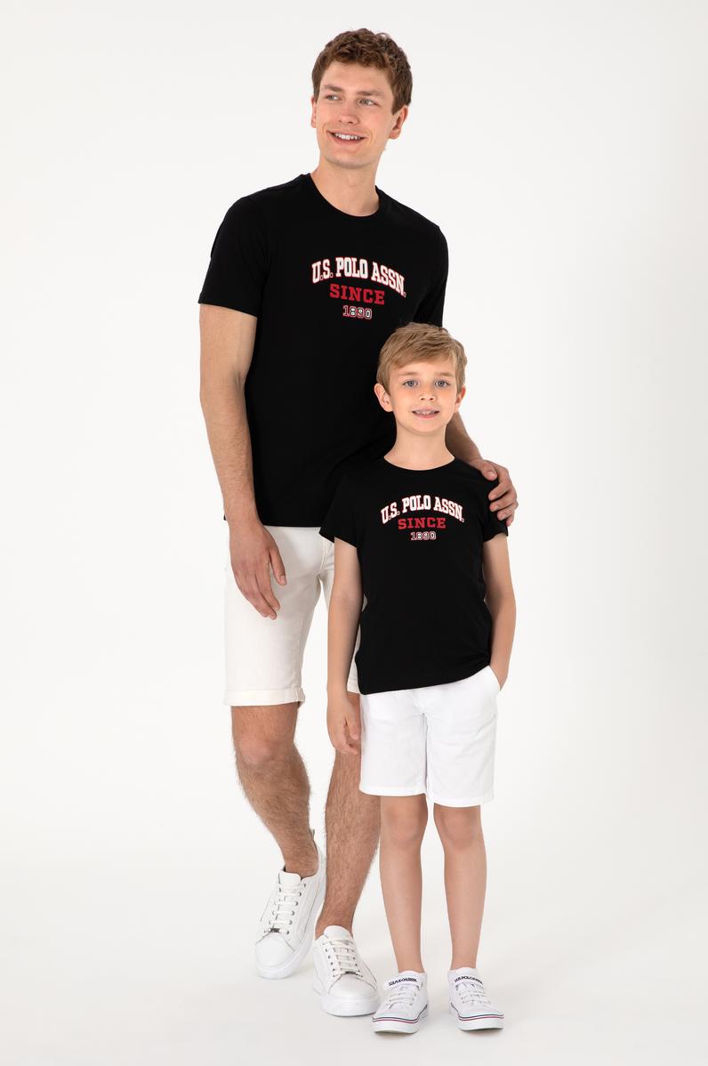 Erkek Regular Fit Bisiklet Yaka Siyah Tişört